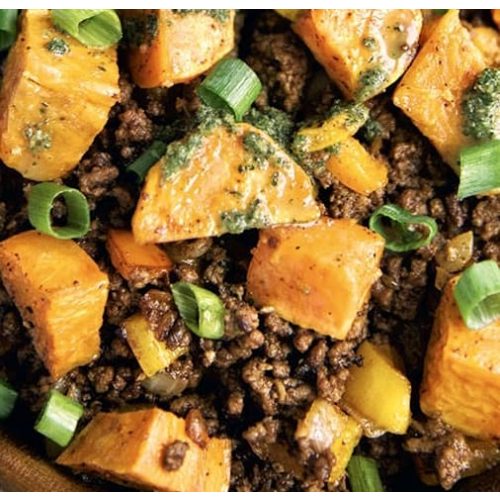Lean Ground Beef, Zucchini and Sweet Potato Bowl (4 oz)
