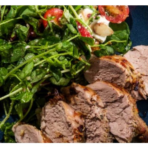 Jerk Crusted Pork with Chayote Squash (4oz)
