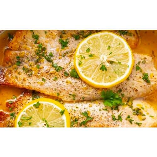 Lemon Butter Baked Tilapia with Lemon Green Beans (4oz)