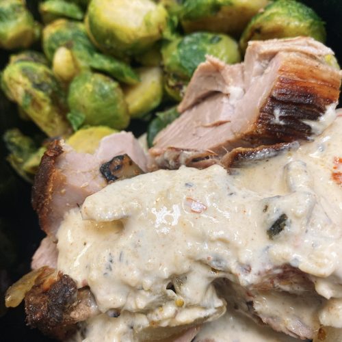 Creamy Basil Skillet Pork Chops (4oz)