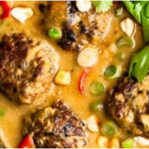 Cilantro Turkey Meatballs in a Mango Coconut Sauce (4oz)