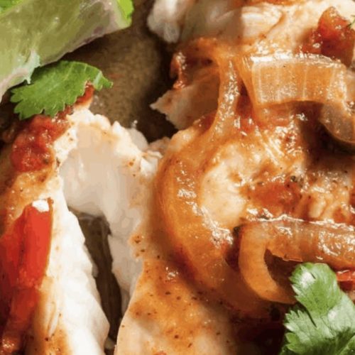 Baked Tilapia in Tomato Jalapeno Sauce (1lb) - Image 1