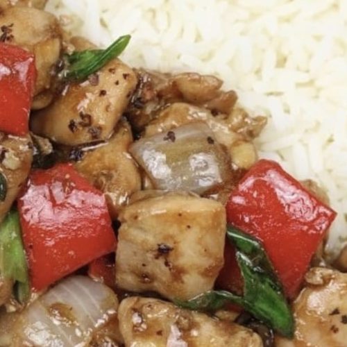 Grilled Sesame Chicken with Coconut Lime Rice (4 oz)